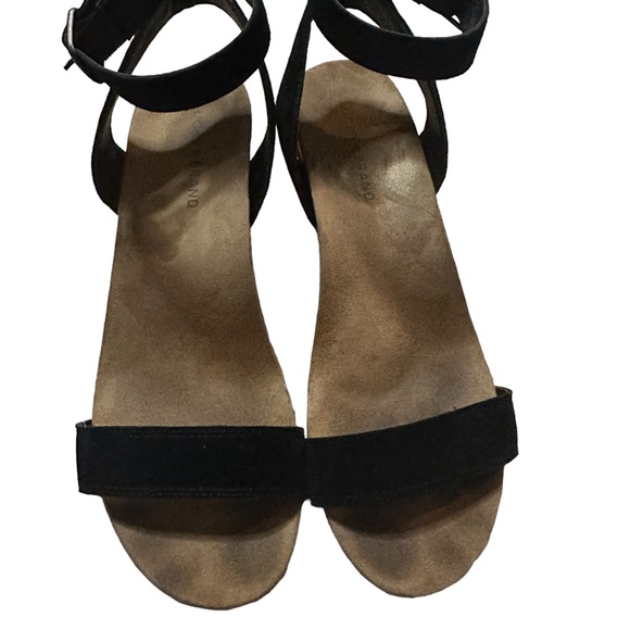 Lucky Brand Women's Karston BLK Suede Ankle Strap Wedge Heeled Sandals US 10M - Picture 3 of 13